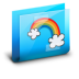 Folder Rainbow Blue Icon 72x72 png